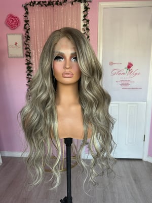 Image of human hair brown highlights (custom order) 