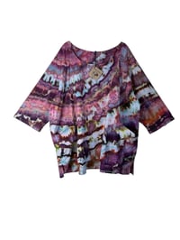 Image 2 of 2XL Cotton Woven Forager Top in Earthy Warm Agate Ice Dye