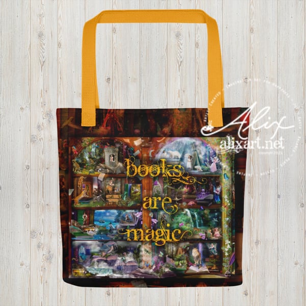 Image of "Books are Magic" - Library Book Tote Bag