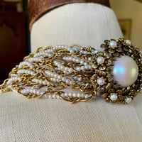 Image 8 of Miriam Haskell -Esque Faux Pearl Gold Necklace