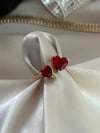 Dainty Heart Ring Red