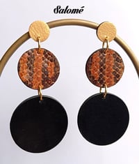 Image 3 of "Made of gold" - Collection de boucles d'oreilles en cuir upcyclé 