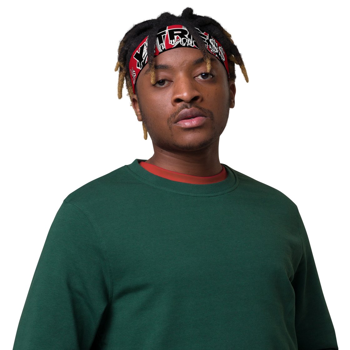Image of YStress Exclusive Red and Black Headband 