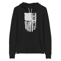 Image 3 of Trump 24 Distressed Flag Unisex hoodie from PatriotsCo