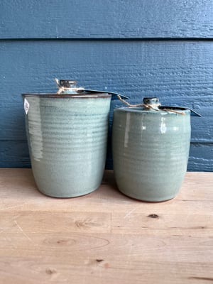 Image of Lidded jars, set of 2. J5 and J6