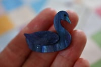 Image 7 of Blue swan mini brooch 