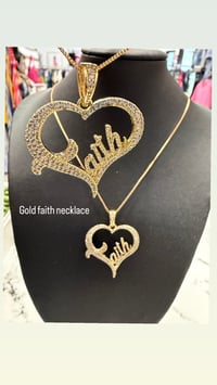 Gold faith necklace 