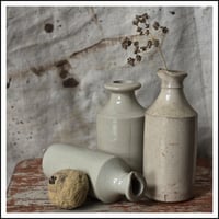 Image 1 of Antique ironstone ink pots (medium)