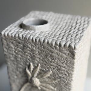 Image of Seagrass Flannel Flower box vase (4234)