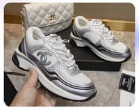 Image 1 of C Trainers - Silver and Gold 