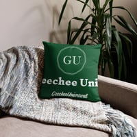 Image 2 of Geechee Unity Green & White Pillow