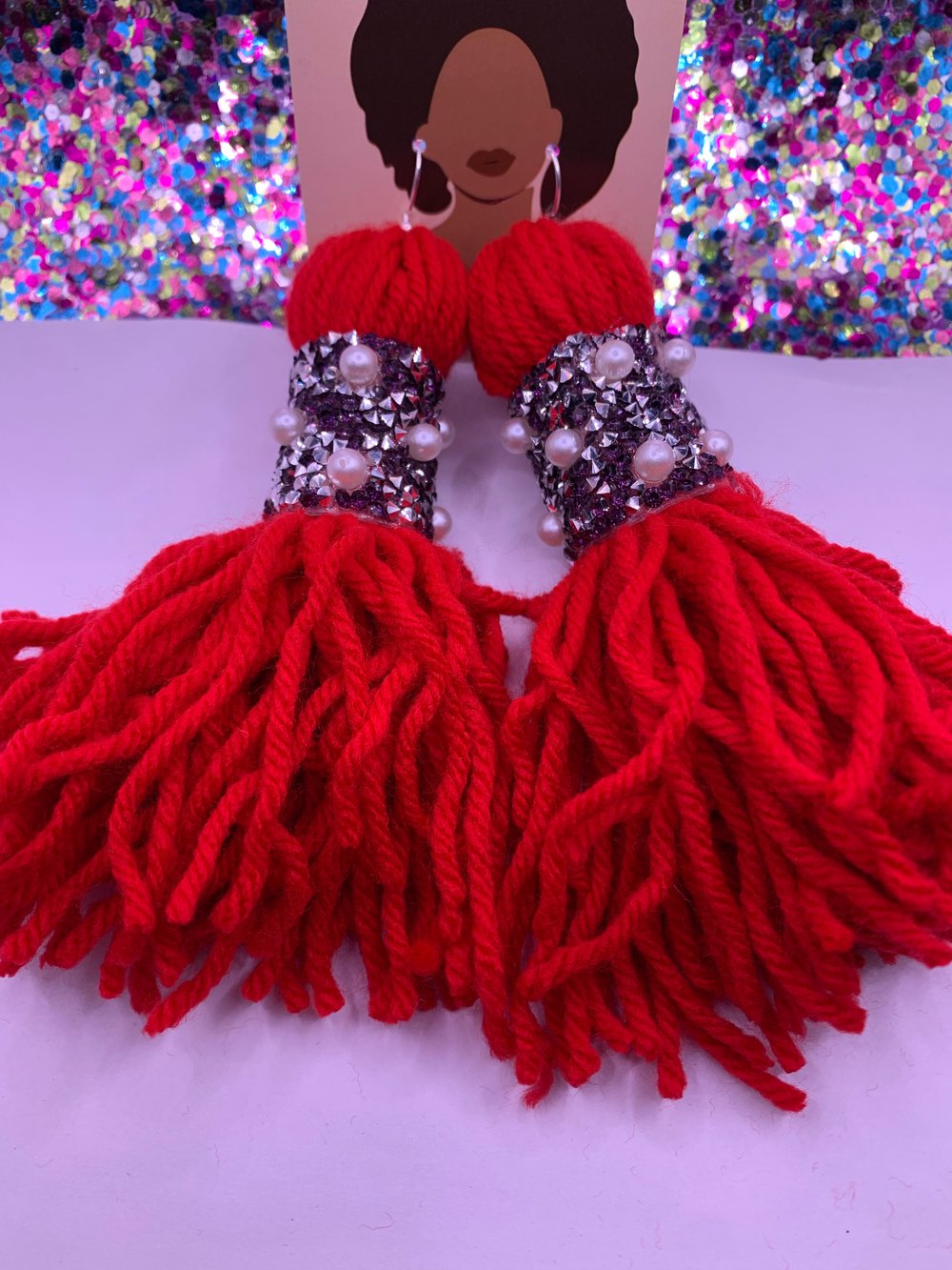 Image of Bling Tassel Earrings