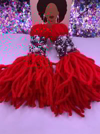 Image 2 of Bling Tassel Earrings