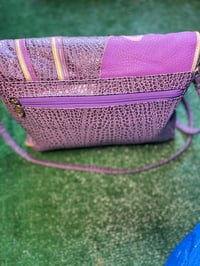 Image 3 of Sasha Safari Purple and Gold Vintage Nas Purse