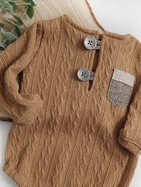Image 3 of Photoshooting boys bodysuit |  Ari | camel | 12-15 months | 18-24 months