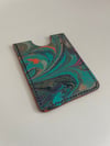Marbled Cardholder (Blue/Orange)