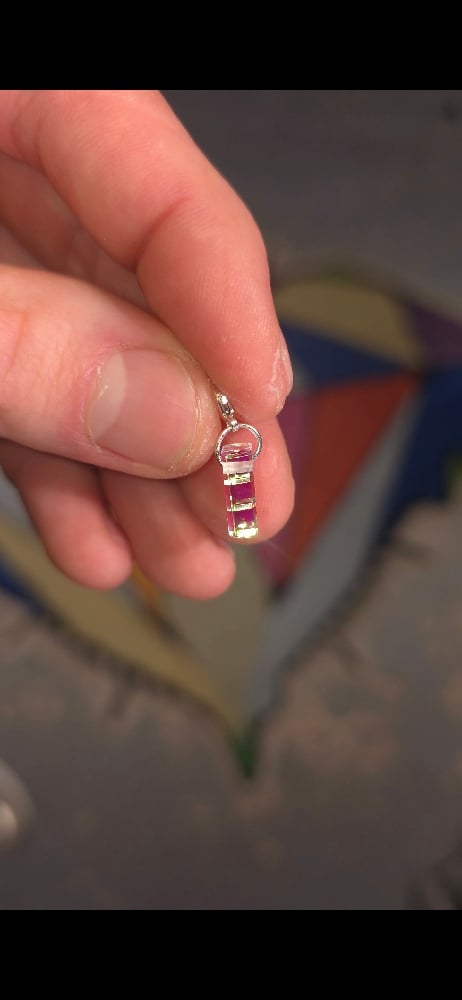 Image of Dichroic stack charm with clasp