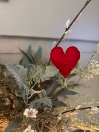 Image 6 of Red Fabric Quote Heart 