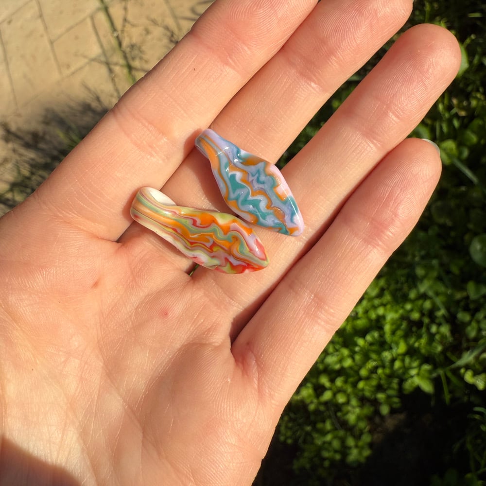Image of Abstract Marbled Pendants
