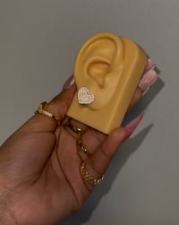 Image 1 of Pink Heart Studs