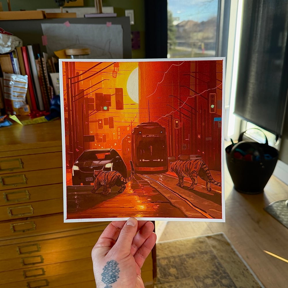 Image of -tiger, tiger, unchained melodies- (study)