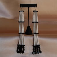 Image 2 of Black Heart Dentalium Earrings