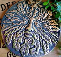 Lisa parker terracotta ceramic plaque green man