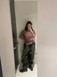 Image 1 of OLIVE CORD PIRATE PANTS