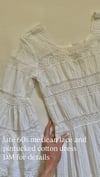 late 1960s white Mexican boutique lace and crochet dress