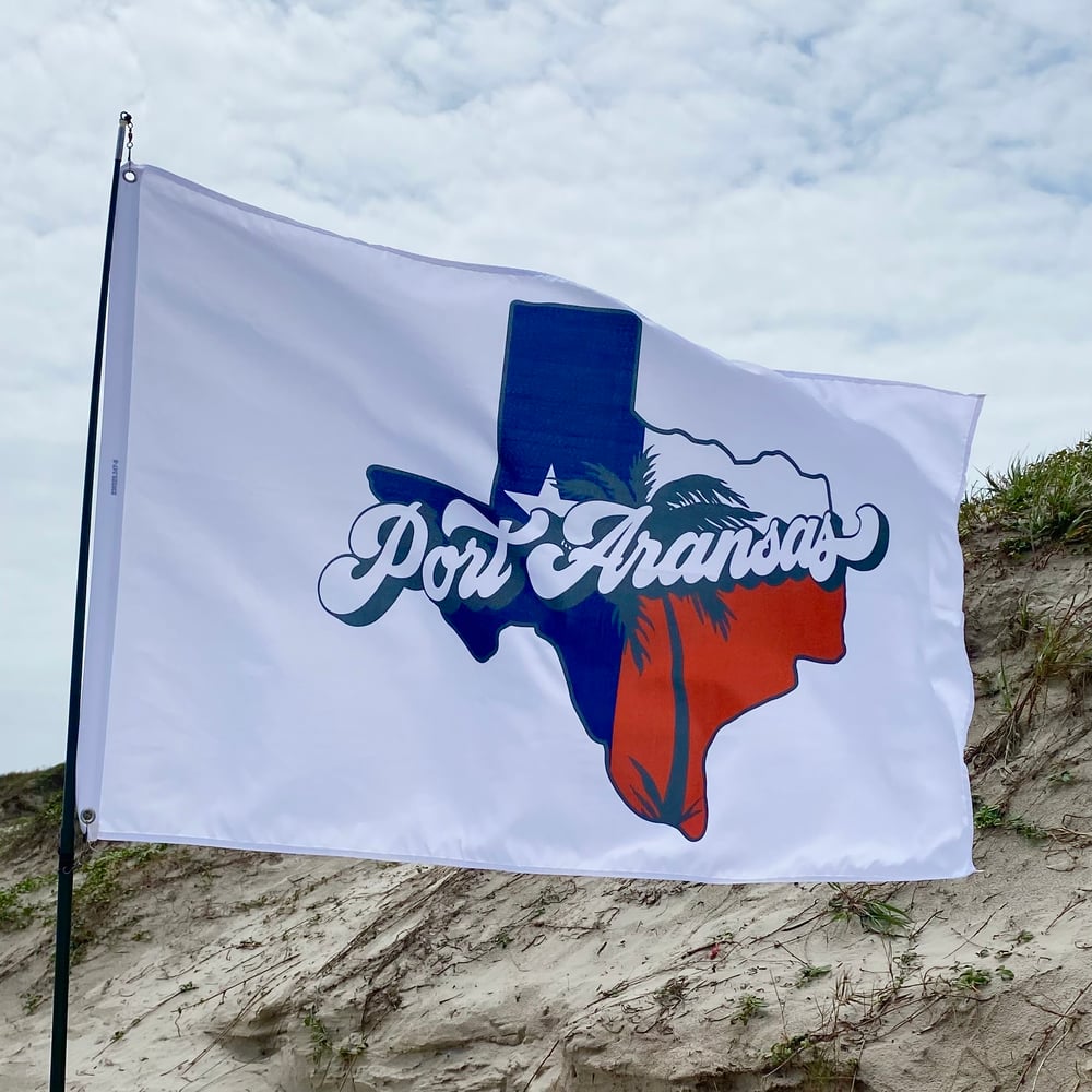 Port Aransas Texas Flag - Red, White, & Blue