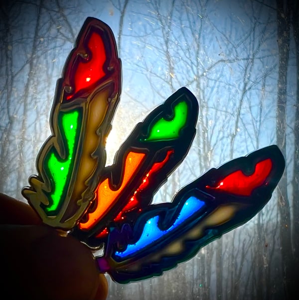 Image of JGD Stained Glass Feathers (last chance!)