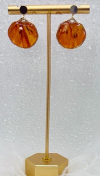 Image 2 of ORANGE FLORAL DANGLES