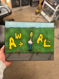 sneaky homer 11x14 canvas 