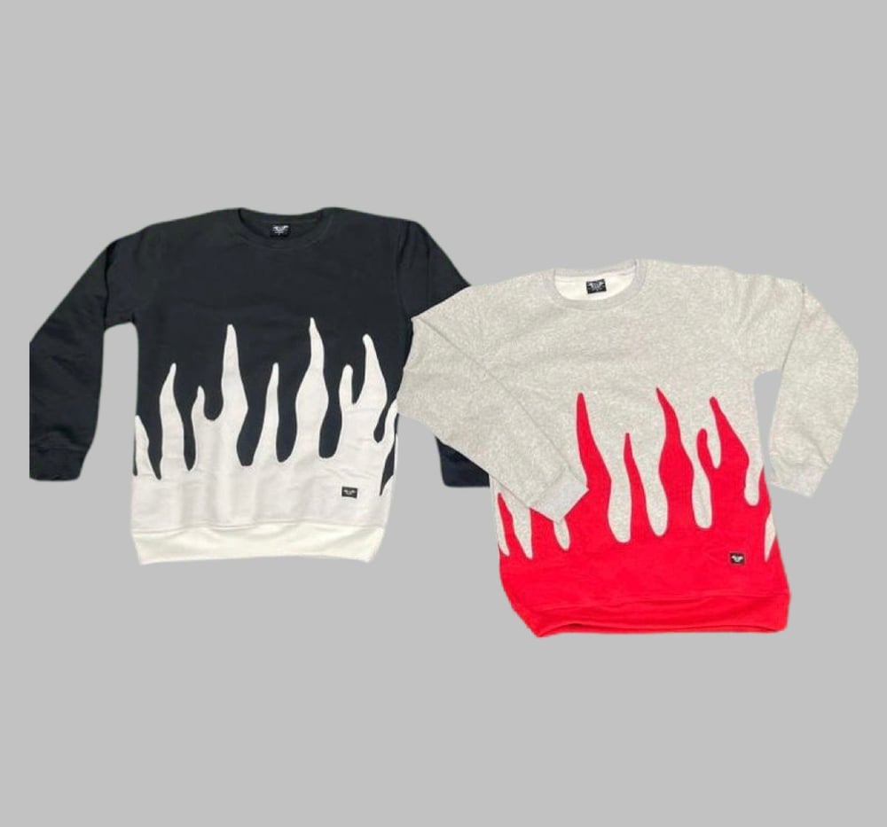 Image of Flame crew neck sweater