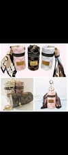 Women's Mini Vintage Lipstick, Money Bag With Scarf Decor, Luxury Leather Bucket Bag