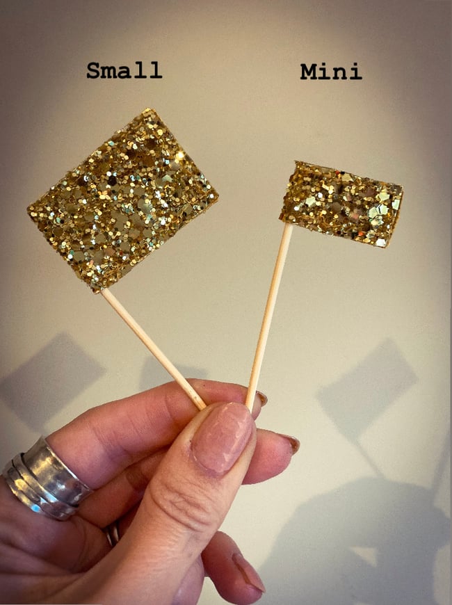 Glitter Birthday Cake Bunting and Cake Flags