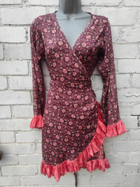 Image 1 of Wrap dress- Pinks s-m