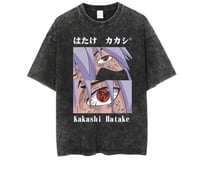 Naruto washed oversized t-shirt Kakashi Hatake sharingan