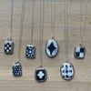 Porcelain silver necklace 8