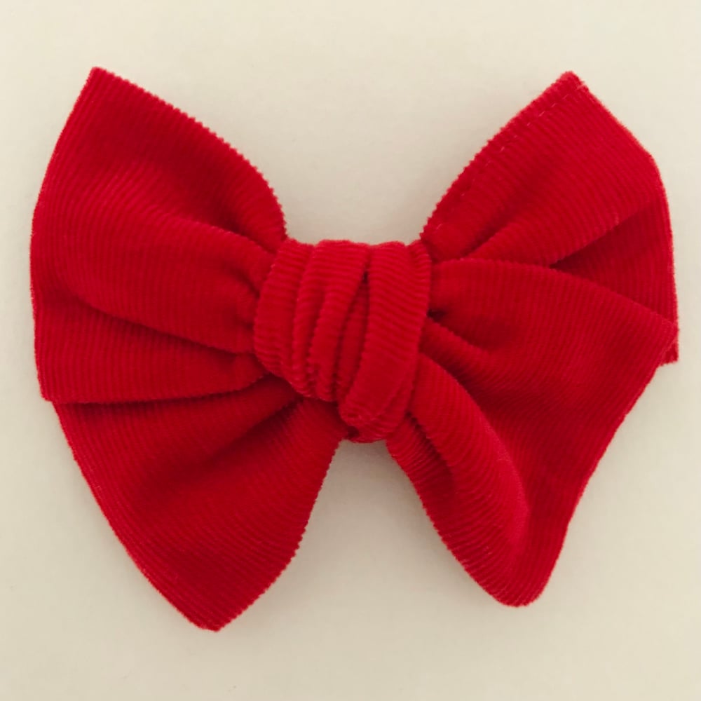 Image of Barrette velours rouge