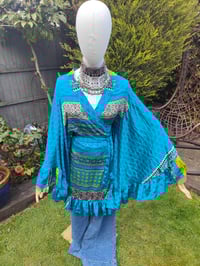 Image 7 of Amara Wrap dress - Turquoise yellow