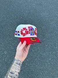 BLUE BRIM MULTI TONE DOMINICAN REPUBLIC  CUSTOM FITTED CAP