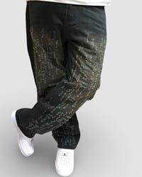 Image 3 of Baggy Destroyed Black Denim