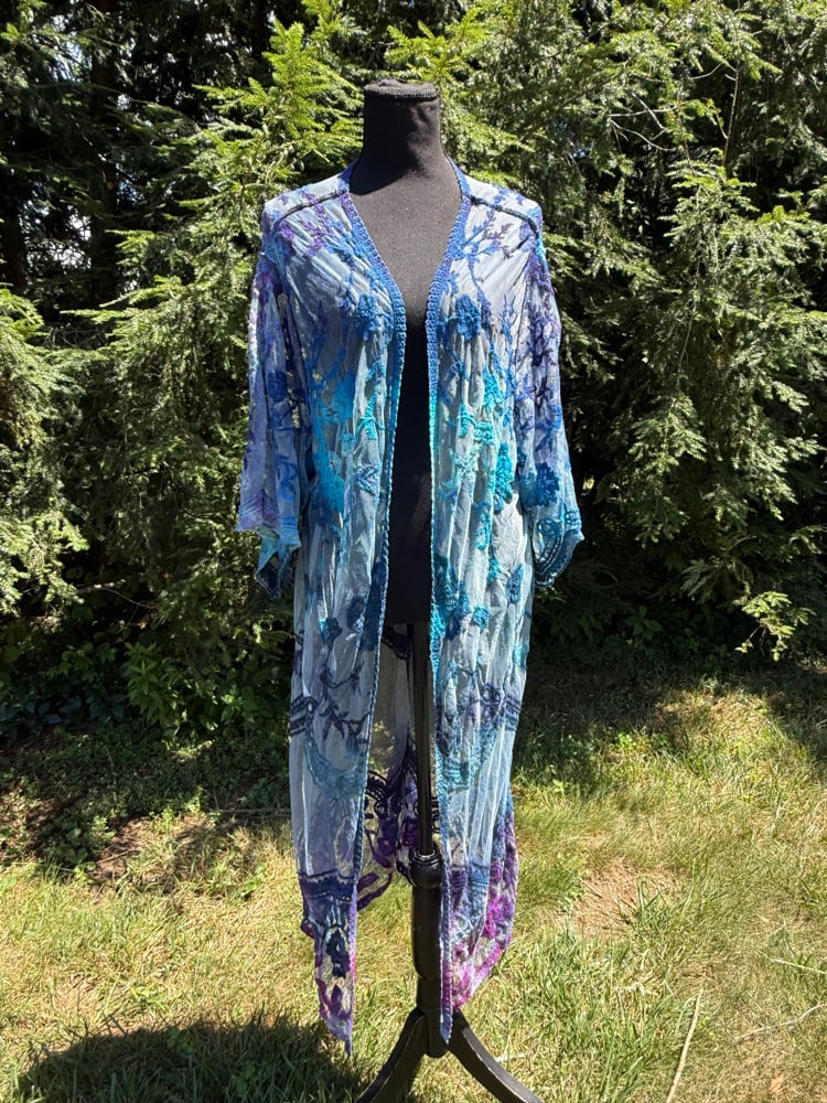 Image of (Free Size) Blue Dreams Lace Cardigan