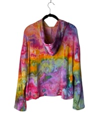Image 6 of XS Ladies French Terry Bamboo Blend Hoodie in Euphoria Watercolor Ice Dye
