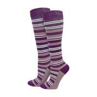 Image 2 of Purple Stripes Fashion Compression Sock