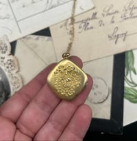 Image 1 of Magnifique pendentif ouvrant, porte-photo, plaqué or, 1910-1920