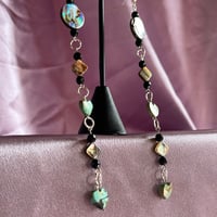 Image 3 of turquoise heart & abalone earrings