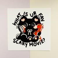 Image 2 of Scary Movie Cat Art Print