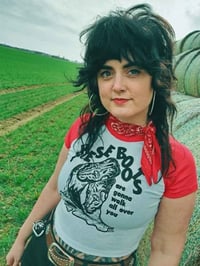 Image 2 of 'THESE BOOTS' raglan tee